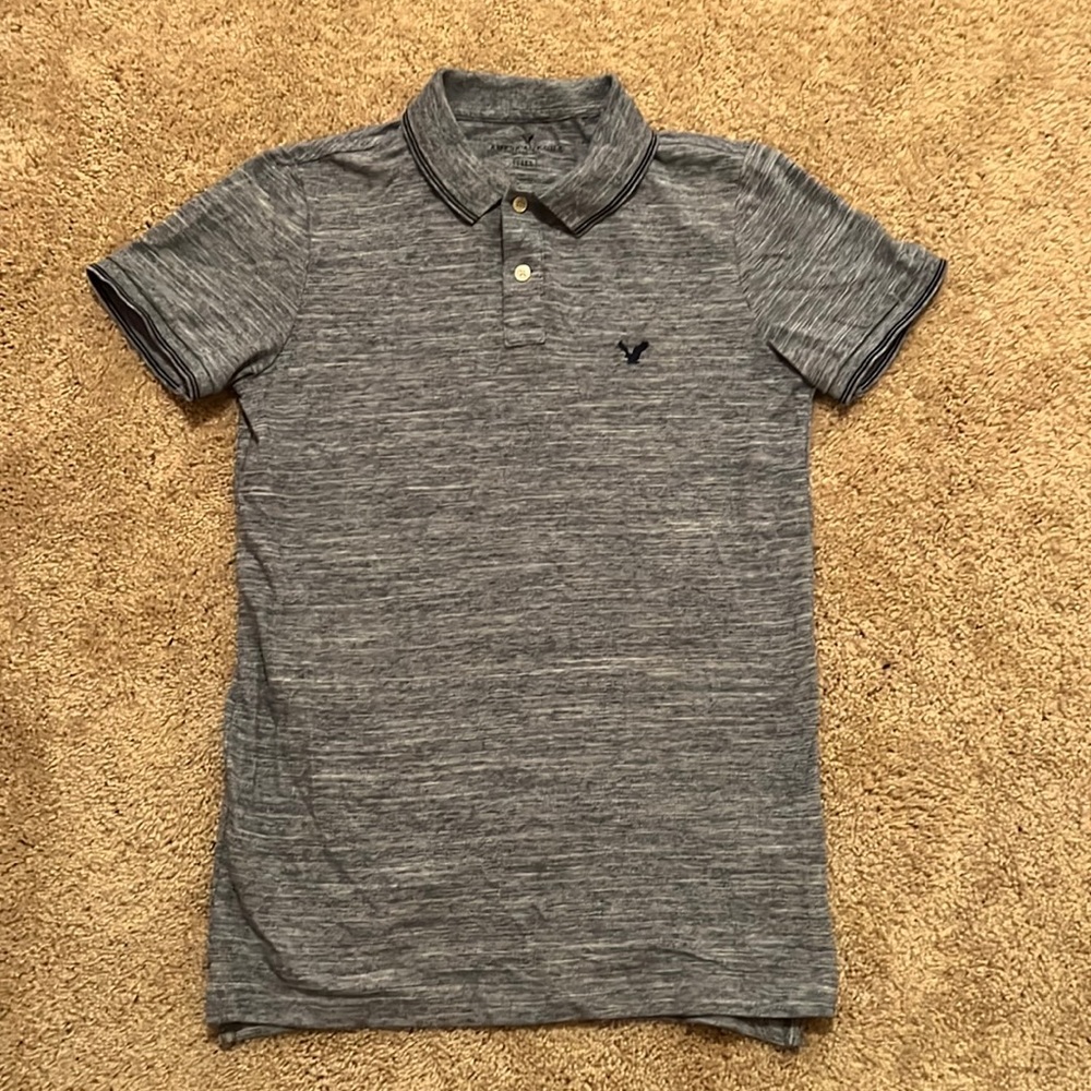 Men’s gray American Eagle Polo size XS